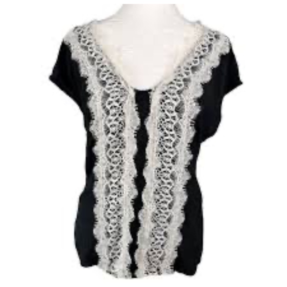 Nanette Lepore silk & Lace Blouse